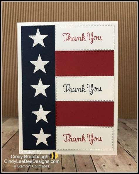 Stampin Up Veterans Day Cards, Veteran Cards Ideas, Military Cards Homemade, Veterans Day Card Ideas, Patriotic Cards Handmade, Veterans Day Cards Handmade, Veterans Cards, American Decorations, Independence Day Card