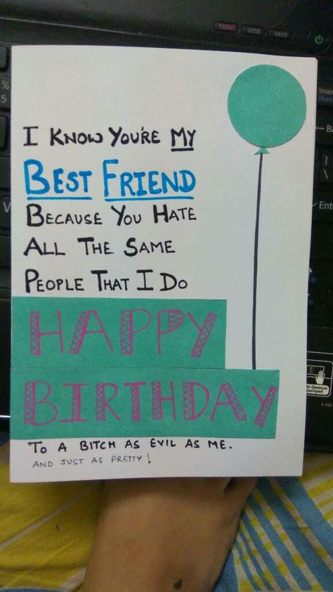 Best Friend Birthday Card, Birthday Best Friend, Best Friend Birthday Cards, Friend Birthday Card, Best Friend Cards, Creative Birthday Cards, Diy Best Friend Gifts, Bestie Birthday, Bff Birthday Gift