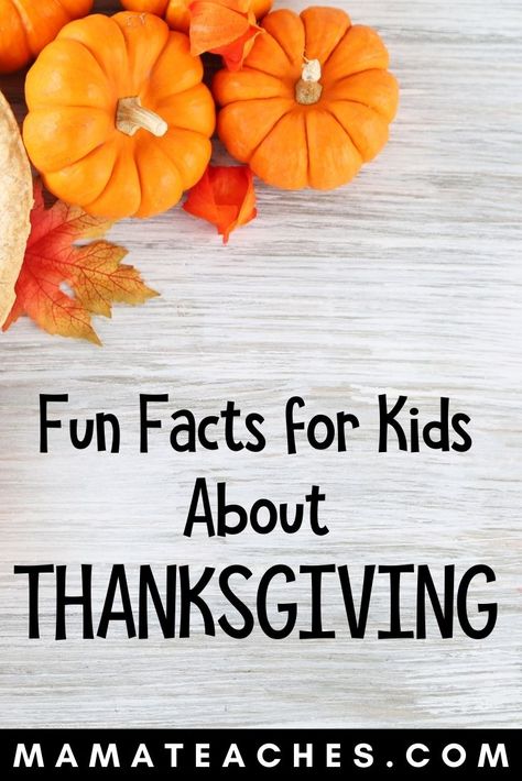 Story Of Thanksgiving For Kids, Thanksgiving Facts For Kids, History Of Thanksgiving For Kids, Thanksgiving Story For Kids, Facts About Thanksgiving, Thanksgiving Fun Facts, Thanksgiving Meaning, Thanksgiving For Kids, Homeschool Thanksgiving