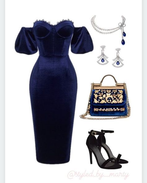 Virtual Stylist Classy, Blue Velvet Outfit, Blue Dress Outfit, Velvet Outfit, Blue Velvet Dress, Velvet Clothes, Wear Or Tear, Virtual Stylist, Classy Work Outfits