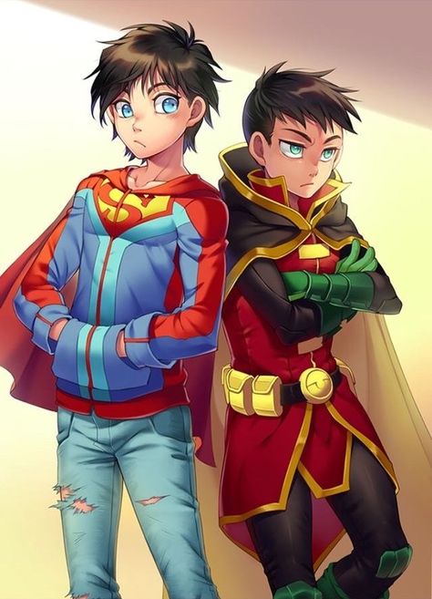 Cosplay Robin, Damian Wayne Batman, Son Of Batman, Jonathan Kent, Super Sons, Robin Dc, Arte Dc Comics, Comic Pictures, Tim Drake