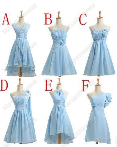 Bridesmaid Dresses Short, Light Blue Bridesmaid Dresses, Light Blue Bridesmaid, Sky Blue Bridesmaid Dresses, Lace Up Back Dress, Light Green Dress, Beach Bridesmaid Dresses, Wedding Bridesmaids Dresses Blue, Knee Length Bridesmaid Dresses