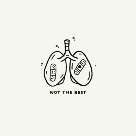 Astma Tattoos, Small Lung Tattoo, Tiny Medical Tattoos, Simple Lung Tattoo, Lung Disease Tattoo, Lungs Drawing Aesthetic, Respiratory Tattoo, Asthma Tattoo Ideas, Lungs Drawing Simple