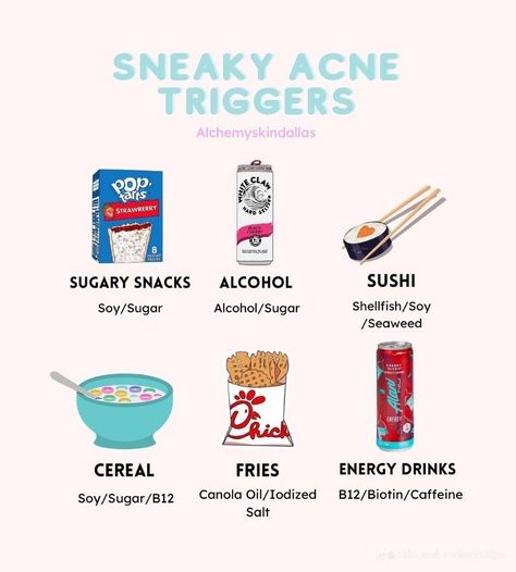 Food For Acne, Health Aesthetic, Aesthetic Health, Esthetician Marketing, Natural Face Cleanser, Bad Acne, Acne Skincare Routine, Healthy Weight Gain, Muscle Food