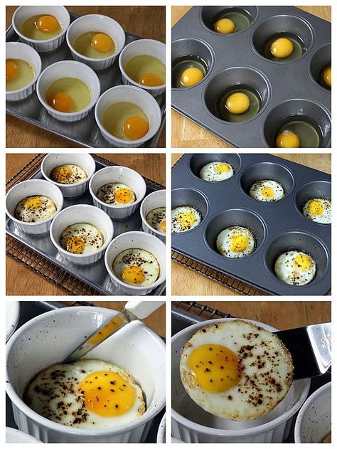 Can't wait to try this. Baking eggs in a muffin tin! Breakfast for all! #noms Homemade Egg Mcmuffin Healthy, Freezer Egg Mcmuffin, Egg Mc Muffins Homemade, Copycat Egg Mcmuffin, Make Ahead Fried Eggs, Freezer Mcmuffins, Egg Mcmuffins At Home, Bake Ahead, Breakfast Muffins Healthy