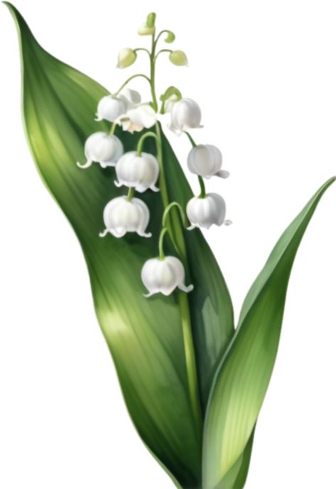 Lily Of The Valley Bouquet, Bouquet Clipart, Lily Of The Valley Flowers, Valley Flowers, Flower Clipart, Mixed Media Projects, Art Kit, Floral Illustrations, Free Clip Art