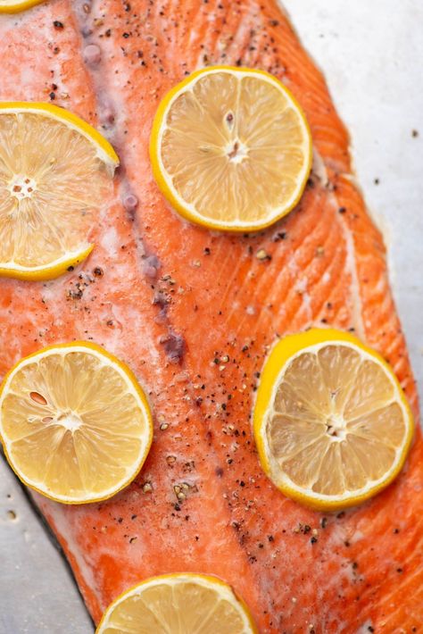 Baked Sockeye Salmon - TastyAZ Baked Sockeye Salmon, Lemon Dill Sauce, Leftover Salmon, Sauce For Salmon, Teriyaki Glaze, Lemon Salmon, Salmon Skin, Salmon Sushi, Sockeye Salmon