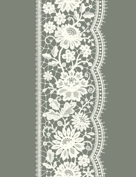 Lace Drawing, Beautiful Flower Drawings, Lace Art, Flower Drawing Design, Print Design Art, Border Embroidery Designs, Border Embroidery, Textile Pattern Design, Fabric Accessories