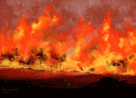 Wildfire Project, Wildfire Painting, Battle Art, Wild Fire, Painting Inspo, Animation Reference, Class Activities, Ap Art, Warrior Cats