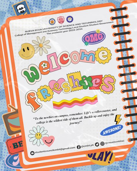 Notebook Poster Design, Welcome Pubmat Ideas, Back To School Pubmat Ideas, Canva Pubmats Ideas, Back To School Pubmat, Pubmats Graphic Design School, Canva Pubmats, Notebook Graphic Design, School Pubmat