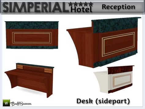 Sims 4 Reception Desk Cc, Hotel Reception, Sims 4 Build, Sims Community, Electronic Art, Reception Desk, Sims 4 Cc, The Sims Resource, Sims Resource