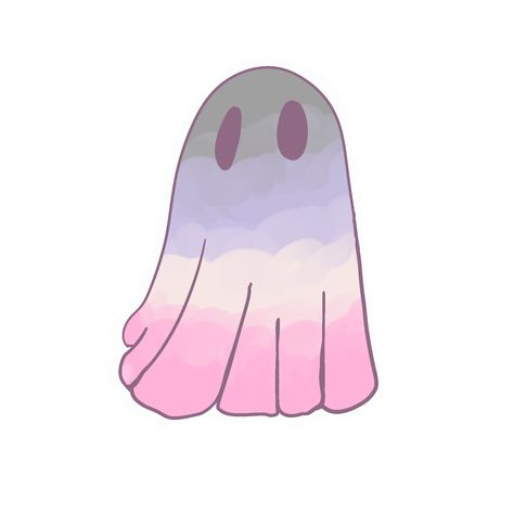 a drawing of the cupioromantic flag in shape of a ghost Demi-girl Flag, Demigirl Flag Aesthetic, Hidden Demigirl Wallpapers, Demigirl Art, Demi Girl Flag, Demigirl Wallpaper, Pride Ghost, Demigirl Flag, Asexual Spectrum