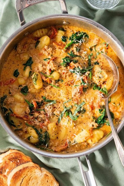 Vegetarian Marry Me Gnocchi (In Creamy Tuscan Sauce) | Live Eat Learn Marry Me Gnocchi Soup, Marry Me Sauce, Marry Me Gnocchi, Tuscan Gnocchi Soup, Gnocchi Soup Vegetarian, Marry Me Pasta Vegetarian, Vegetarian Gnocchi Soup, Gnocchi Vegetarian Recipes, Gnocchi Recipes Vegetarian