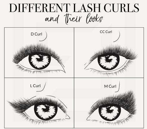 How To Choose The Right Lash Curls Lash Curls, Lash Aftercare, Eyelash Extensions Classic, Droopy Eyes, Deep Set Eyes, Eyelash Extension Kits, C Curl, Brow Lift, Curling Eyelashes