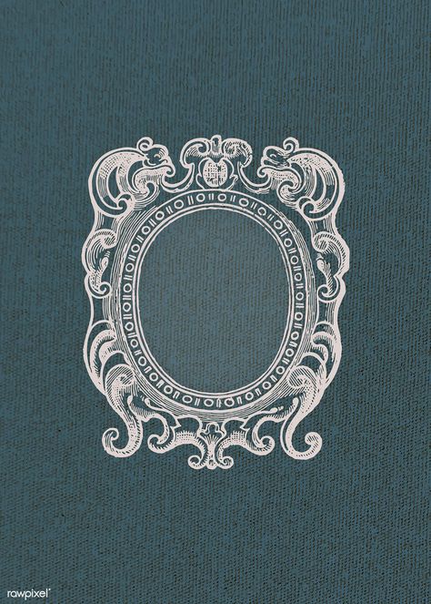 Baroque style frame on a blue background vector | premium image by rawpixel.com / Adj / HwangMangjoo / nam Royal Frame, Royal Pattern, Animal Art Projects, Victorian Frame, Baroque Frames, Web Design Resources, Fashion Art Prints, Image Fun, Ornament Frame