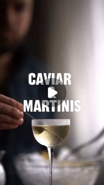 Caviar Martini, Joshua Henry, How To Serve Caviar, Gin Martini, Lemon Peels, Dry Vermouth, Dry Gin, Drink Ideas, Lemon Peel