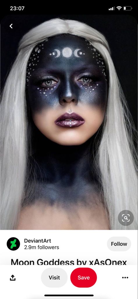 Moon Goddess Makeup, Elven Makeup, Pagan Makeup, Celestial Makeup, Ugly Makeup, Uv Makeup, Demon Makeup, Goddess Makeup, Fantasy Star