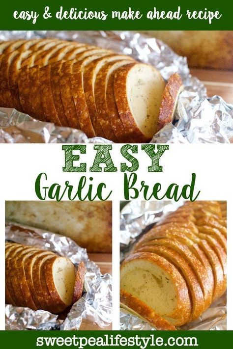 The easiest garlic bread you can make!! Each slice of sourdough bread is slathered in garlic butter, then baked all together to create the best garlic bread recipe, ever! Cauliflower Buns, Best Garlic Bread Recipe, The Best Garlic Bread, Best Garlic Bread, Keto Bread Recipe, Coconut Flour Bread, Make Garlic Bread, Homemade Garlic Bread, Best Keto Bread