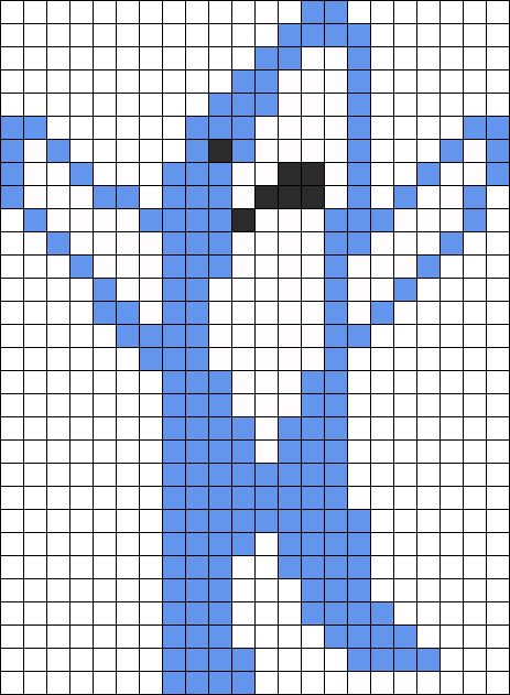 Left Shark Perler Bead Pattern | Bead Sprites | Animals Fuse Bead Patterns Shark Perler Bead Pattern, Shark Kandi, Left Shark, Melty Bead Designs, Kandi Cuffs, Easy Perler Bead Patterns, Easy Perler Beads Ideas, Fuse Bead Patterns, Easy Pixel Art