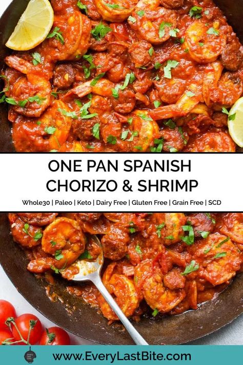 Spanish Chorizo Recipes, Chorizo Recipes Dinner, Spanish Chorizo, Paleo Dinners, Whole30 Dinner, Whole30 Dinner Recipes, Chorizo Recipes, Grain Free Diet, Easy Tomato Sauce