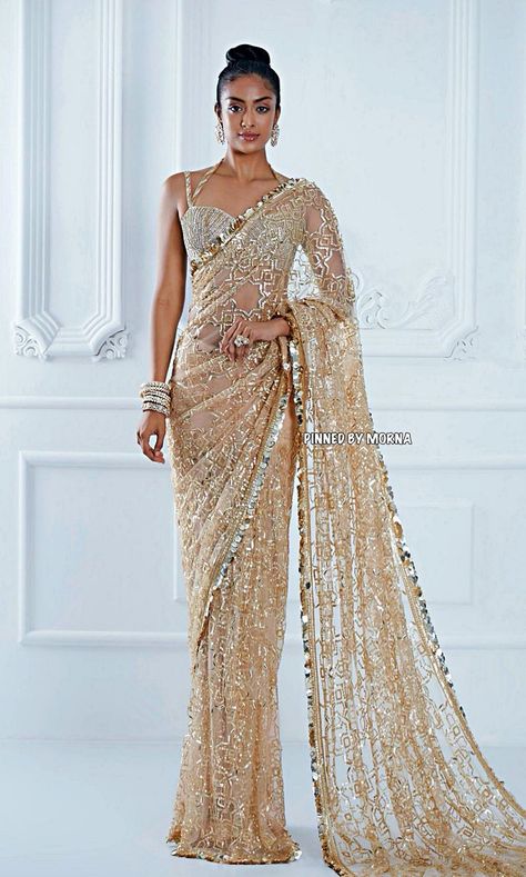 Manish Malhotra Bridal, Manish Malhotra Saree, Jaal Embroidery, Reception Saree, Formal Saree, Indian Bride Outfits, Corset Blouse, Indian Fashion Saree, Traditional Indian Outfits