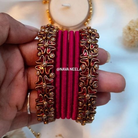 Semi-bridal maroon, rich and deep, In every twist, traditions keep. A love so strong, forever to sweep. ❤️💫💍 . . . Design Code - Nava0051 . . “Get yours now in your favorite color! 🎨✨" . . "Customize bangles with raw silk thread! 🎨💫@nava.neela" . . DM us on Instagram or WhatsApp to 8300830771 . . #navaneela #bangles #silkthreadbangles #silkthreadjewelry #kundanbangles #weddingbangles #bridalbangles #returngifts #festivebangles #southindianbangles #bride #bangleset #weddinginspiration #Indianw... Maroon Bangles, Bangle Ceremony, Silk Thread Bangles Design, Thread Bangles Design, Kundan Bangles, Orange Saree, Silk Thread Bangles, Silk Thread Jewelry, Thread Bangles