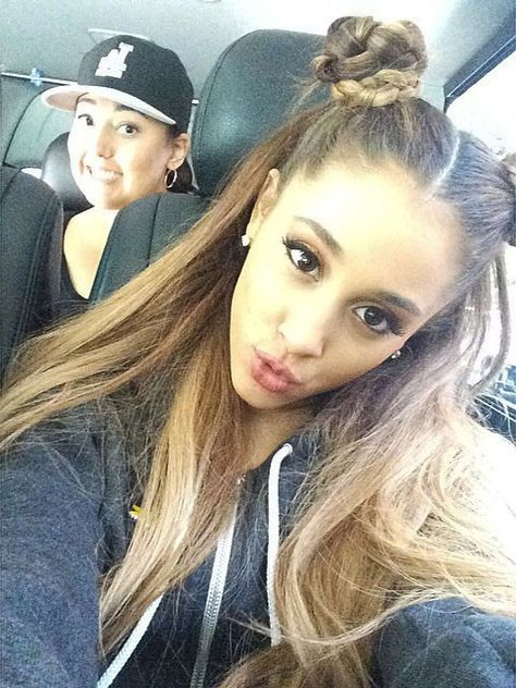 ariana-grande-hair-2014-braided-buns Ariana Grande, Her Hair, The Back, Long Hair, A Woman, Hair