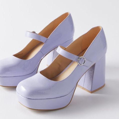 Never Worn Lavender Mary Janes, Purple Shoes Women, Tangled Wedding Shoes, Purple Lace Up Heels, Lilac Platform Heels, Purple Quinceanera Shoes, Cute Green Shoes, Cute Purple Shoes, Daphne Shoes