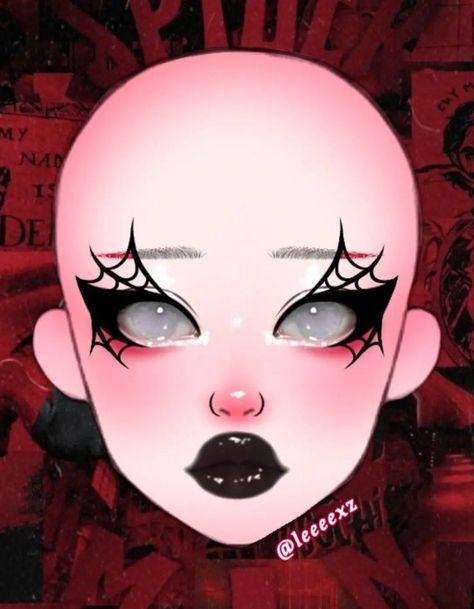 Futuristic Makeup, Holloween Makeup, Makeup Charts, Vampire Bride, Anime Eye Makeup, Drag Make-up, Anime Goth, Punk Makeup, Makeup Drawing