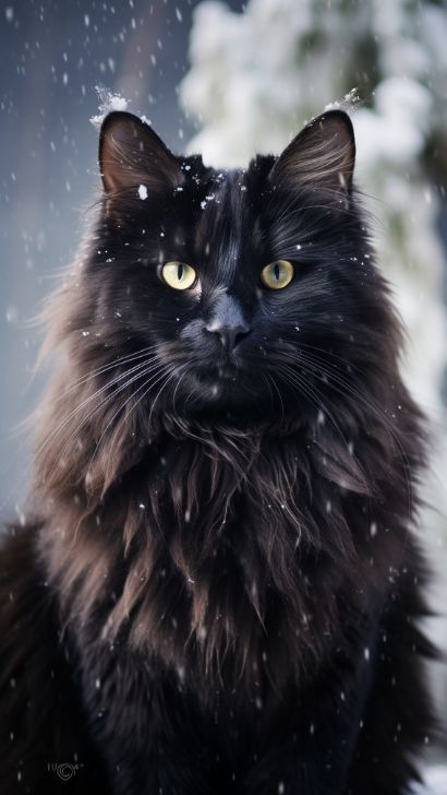 How To Tell If Your Cat Is A Norwegian Forest Cat? Step-By-Step To Identify A Norwegian Forest Cat "Wegie" - By Looks And Personality Traits Norwegian Forest Cat Aesthetic, Norwegian Forest Cat Black, Black Norwegian Forest Cat, Norwegian Forest Kittens, Norwegian Cat, Cat Therian, Persian Cats, Cat Steps, Cat Images