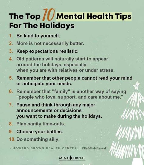 Self Care Holidays, Surviving The Holidays, Holiday Wellness Tips, New Years Mental Health, Holiday Reminders Mental Health, Holiday Health Tips, December Mental Health, Holidays And Mental Health, Thanksgiving Mental Health