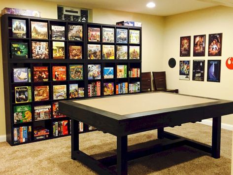 Diy Game Room, Game Room Decor Ideas, Family Room Design With Tv, Basement Game Room Ideas, Video Game Bedroom, Game Room Ideas, Board Game Room, Tv Over Fireplace, Basement Games