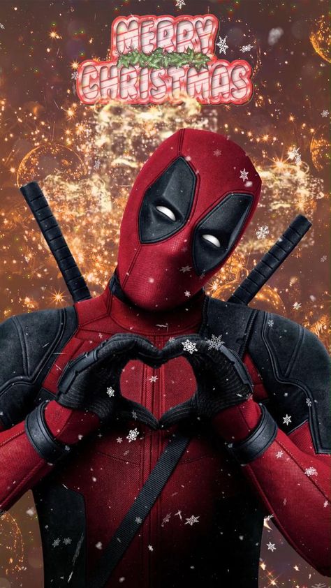 Live Wallpaper Iphone Marvel, Animated Wallpaper Gif, Marvel Christmas Wallpaper, Deadpool Gif, Christmas Deadpool, Deadpool Symbol, Christmas Marvel, Deadpool Christmas, Cute Deadpool