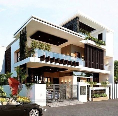 Home Designs Exterior, House Architecture Styles, Beautiful Modern Homes, Ultra Modern Homes, 2 Storey House Design, House Outer Design, Best Modern House Design, Small House Elevation Design, Minimalist House