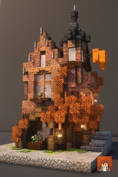 Fall Village, Minecraft Town, House Funny, Minecraft House, Yard Design, Minecraft Houses, Being Ugly, Minecraft, Yard