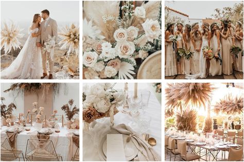 Boho Luxe Wedding Decor, Destination Wedding Color Schemes Beach Themes, Beach Wedding Color Palette, Destination Wedding Colors, Neutral Wedding Inspiration, Expo Ideas, Night Wedding Photos, Cotton Gin, Modern Chic Wedding