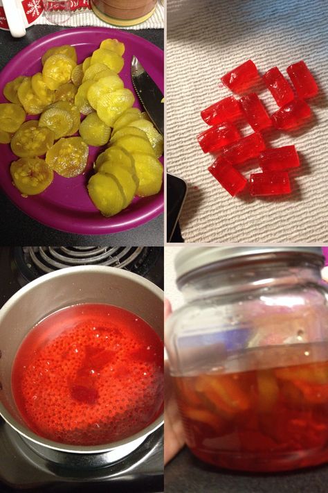 Jolly rancher cherry flavored pickles Jolly Rancher Pickles, Drinks To Sell, Candied Pickles, Flavored Pickles, Kool Aid Pickles, Dill Pickle Recipes, Crispy Pickles Recipe, Jolly Rancher Flavors, Diy Perfume Recipes