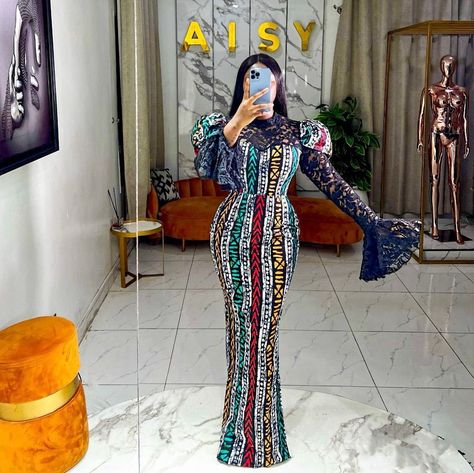 Latest and Simple Ankara Gown Styles 2022. – Ladeey Ankara Six Pieces Long Gown Styles, Ankara Long Gown Styles For Ladies, Simple Ankara Gown Styles, Simple Ankara Gowns, Latest Ankara Long Gown Styles, African Prom Dress, Latest Ankara Gown, Long Gown Styles, Ankara Dress Designs