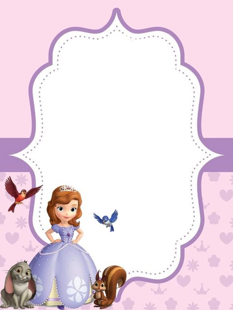 Sofia Background, Sofia The First Background, Sofia The First Invitation Template, Tying Shoes For Kids Teaching, Sofia Birthday Invitation, Princess Sofia Invitations, Sofia The First Birthday Party, Disney Frames, Baby Birthday Decorations