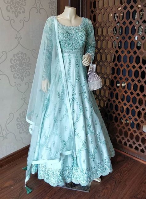 Beautiful Silk Embroidered Anarkali Gown. Self color embroidery with traditional floral artcreat royal and classy design. Beautiful Anarkali, Embroidered Anarkali, Color Embroidery, Indian Gowns Dresses, Anarkali Gown, Classy Design, Indian Gowns, Stylish Dresses For Girls, Place Your Order