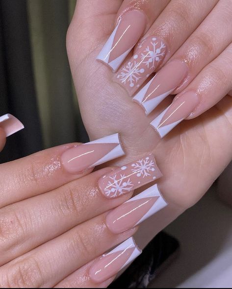 Neutral Nails Acrylic, Gold Acrylic Nails, Winter Nails Acrylic, Christmas Gel Nails, Simple Acrylic Nails, Short Square Acrylic Nails, Christmas Nails Acrylic, Long Square Acrylic Nails, Acrylic Nails Coffin Short