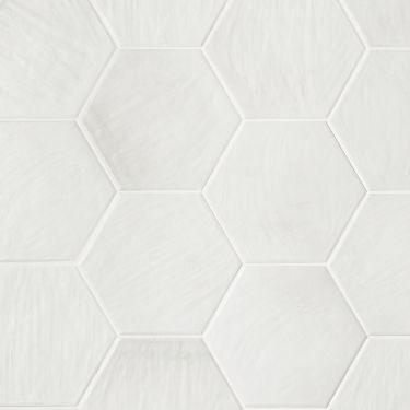 White Tiles & Mosaics- White Subway Tile & More | TileBar.com White Hexagon Tile Bathroom, Hexagon Tile Bathroom, White Hexagon Tiles, Hexagon Tile Floor, Hex Tile, Matte Porcelain Tile, Backsplash Wall, Artisan Tiles, Hexagon Tile