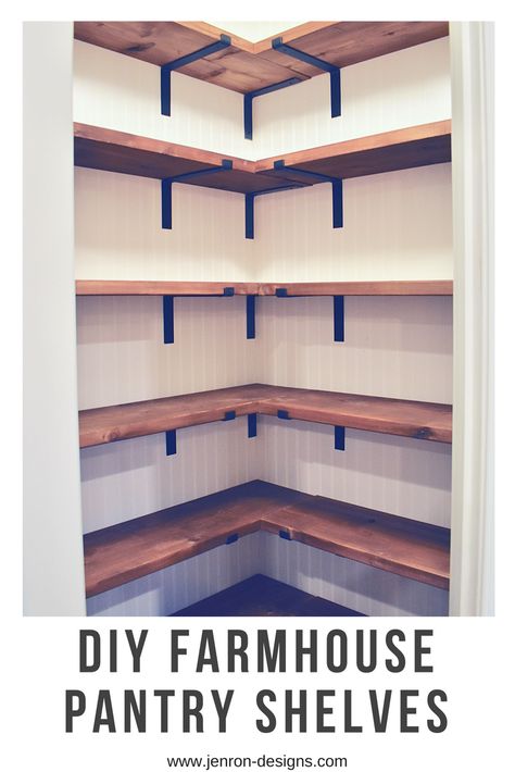 Architecture Renovation, Farmhouse Pantry, Pantry Remodel, Pantry Makeover, Pantry Shelving, Farmhouse Shelves, Pantry Shelf, Farmhouse Decoration, Pantry Design