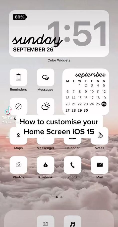 Customise Wallpapers Iphone, Shortcuts Tutorial Iphone, Aesthetic Apple Home Screen, How To Get Aesthetic App Icons, Idea For Home Screen Iphone, How To Do Shortcuts App Icons, How To Customise App Icons, Customised Iphone Home Screen, Iphone Layout Tutorial