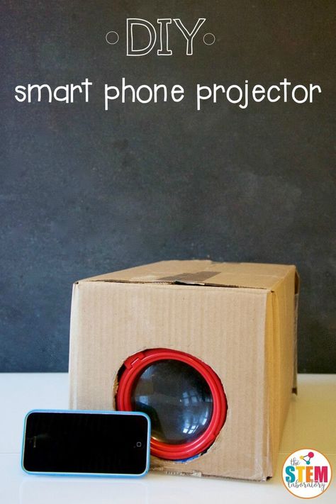 DIY Smart Phone Projector - The Stem Laboratory Phone Projector, Steam Projects, Engineering Projects, Stem Projects, Stem Science, Science Experiment, Homeschool Science, Science Fair, Stem Activities