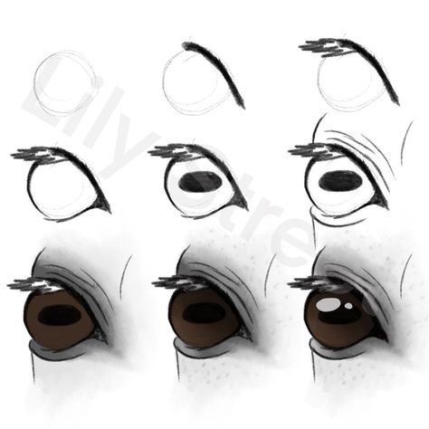 How To Draw A Horse Face Step By Step, Horse Eye Drawing Tutorial, Horse Eye Sketch, How To Draw A Horse Eye, How To Draw Horse Eyes, How To Draw Horse Face, Drawing Horses Easy, Horse Head Tutorial, How To Draw A Horse Head