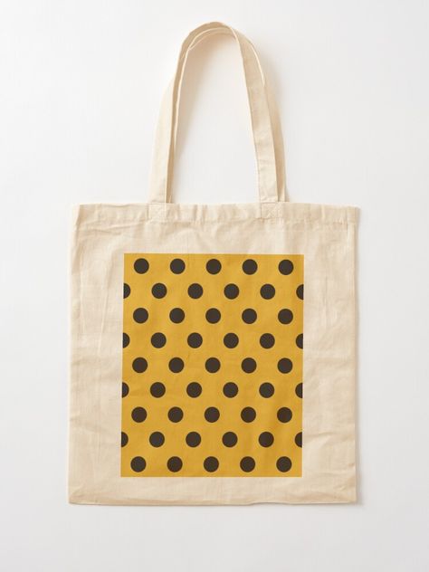 "Black and Yellow Polka Dots" Tote Bag for Sale by patterniastudio | Redbubble Polka Dot Tote Bag, Yellow Polka Dot, Polka Dot Design, Black And Yellow, Print Tote, Printed Tote Bags, Tote Bag Design, Black N Yellow, Bag Sale