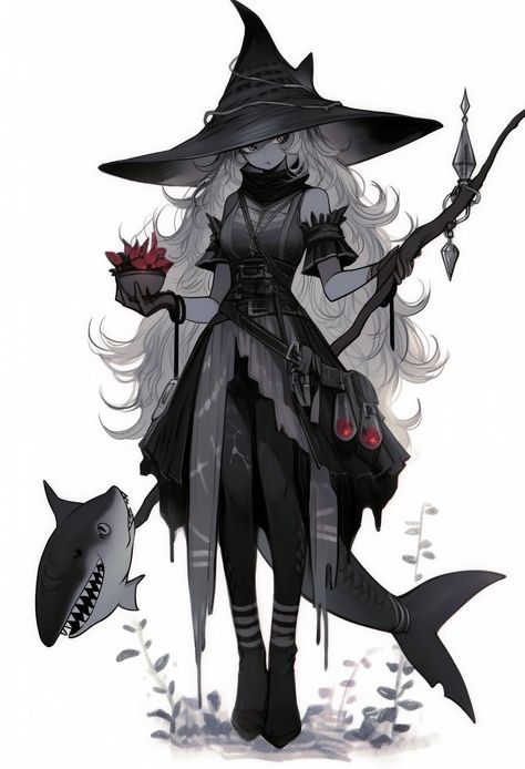 Mystic Character Art, Pirate Character Design Girl, Mystical Character Design, Dnd Monsters Art, Pathfinder Witch, Shapeshifter Character Design, Pirate Character Art, Witch Oc Female, Pixie Character