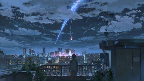 follow me if you love anime ➐ on Twitter: "Night Skies in Anime 🌌… " Your Name Wallpaper, Chill Wallpaper, 3840x2160 Wallpaper, Your Name Anime, 4k Wallpapers For Pc, Mac Wallpaper, Live Wallpaper Iphone, Iphone Background Images, Name Wallpaper