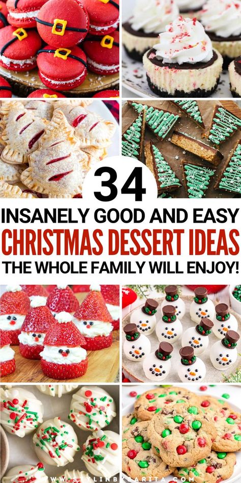 Christmas desserts Christmas Gifts Desserts, Dessert Recipes To Bring To A Party, Best And Easy Desserts, Crazy Christmas Desserts, Christmas Dessert Party Table, Christmas Work Party Food Ideas, Christmas Goodie Trays, Awesome Christmas Desserts, Christmas Themed Desert